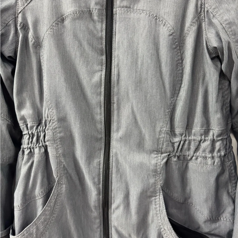 Lululemon Jacket Womens‎ 4 Gray Apres Run Anorak Full Zip Hood Outdoor Running